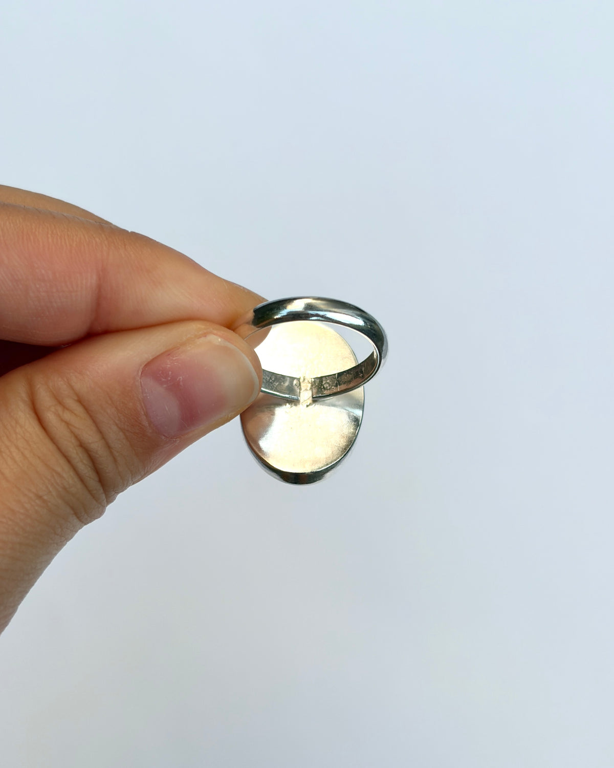 Large Bezel Ring - Grey Moonstone