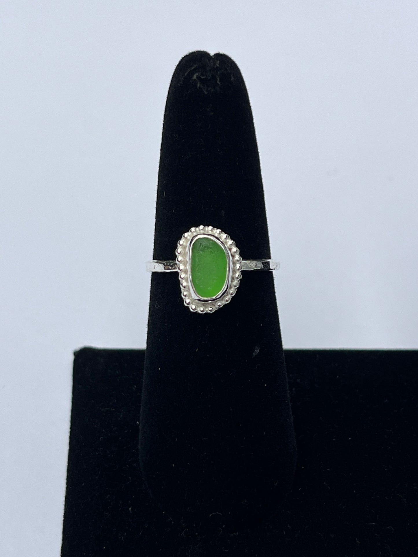 Beaded Sea Glass Ring