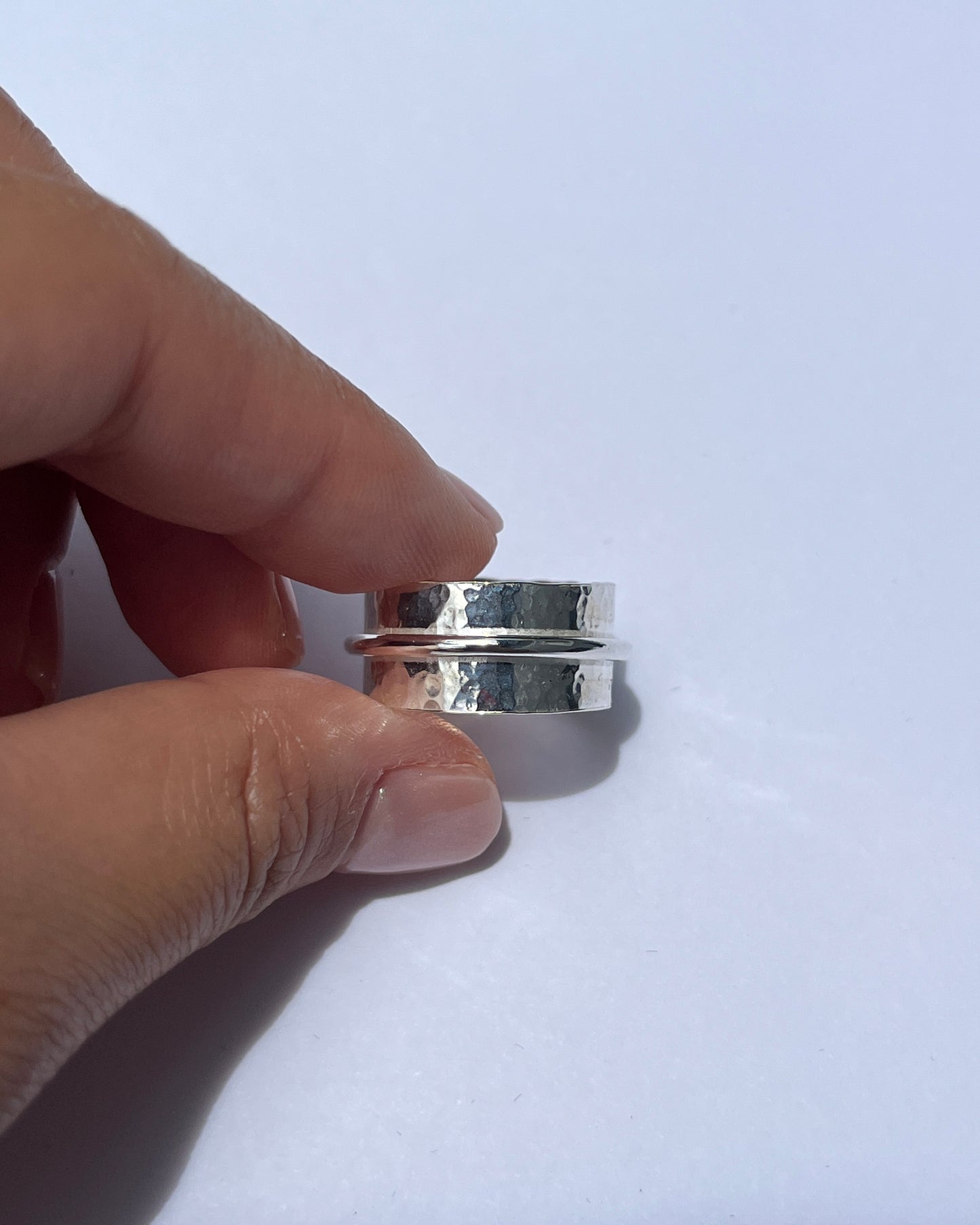 Hammered Band Statement Ring