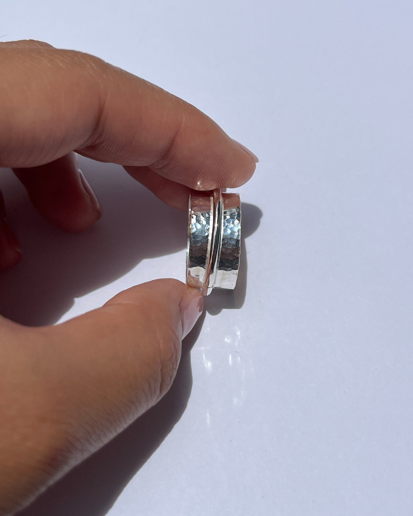 Hammered Band Statement Ring