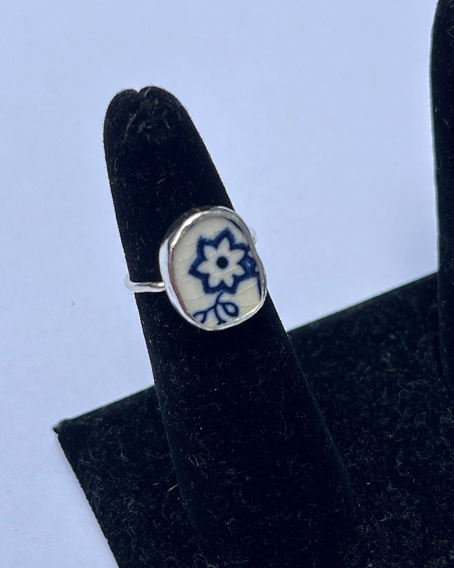 Pottery Bezel Ring