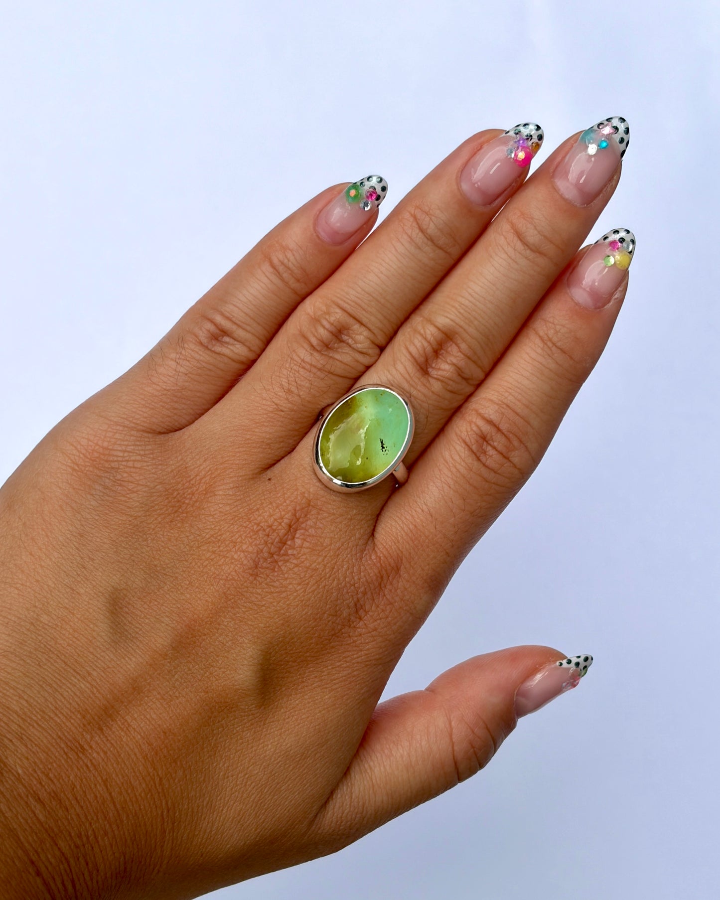 Large Bezel Ring - Peruvian Opal