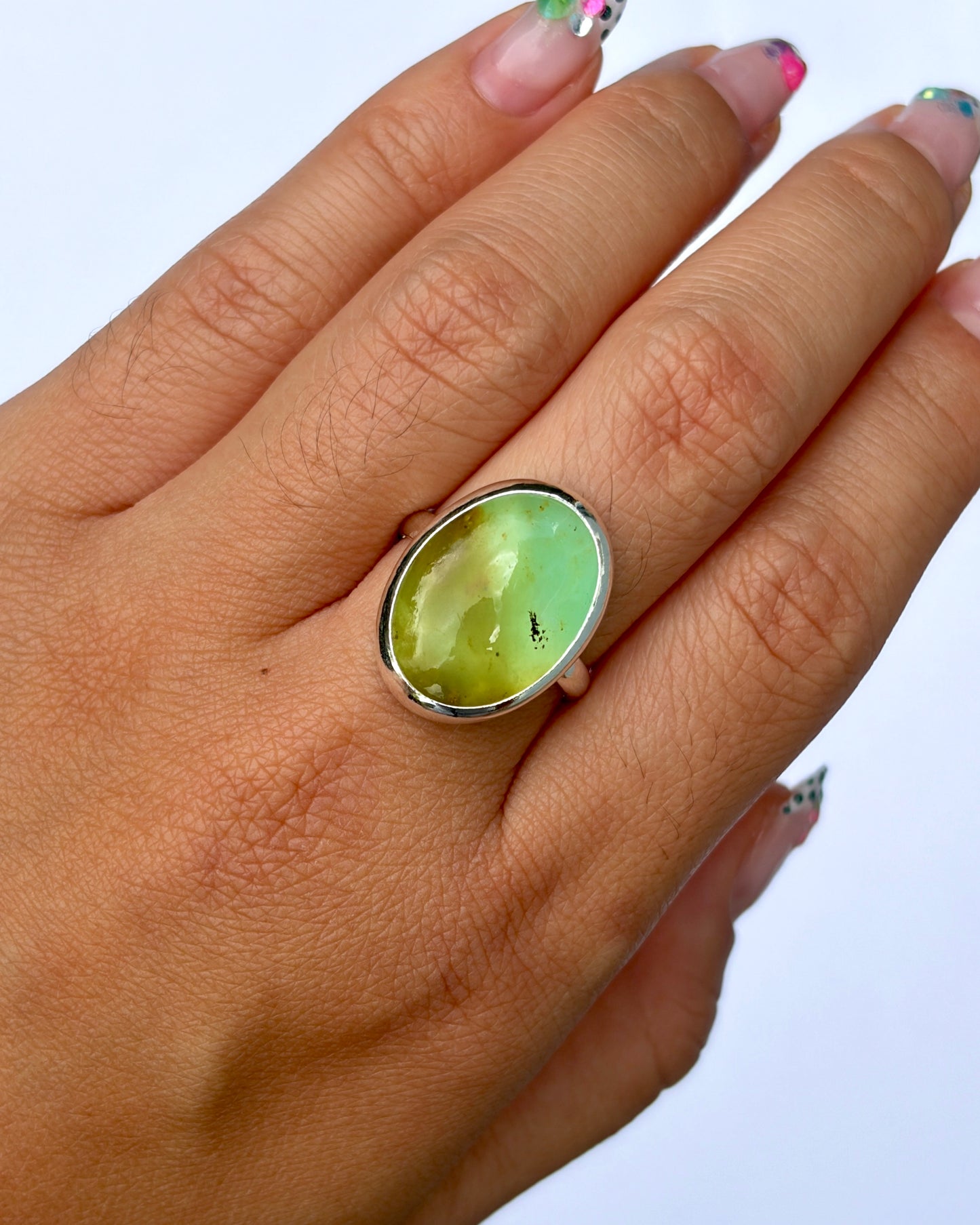 Large Bezel Ring - Peruvian Opal