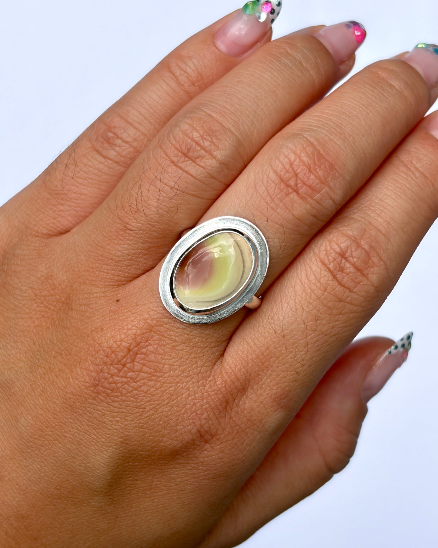 Plate Ring - Orbicular Ocean Jasper