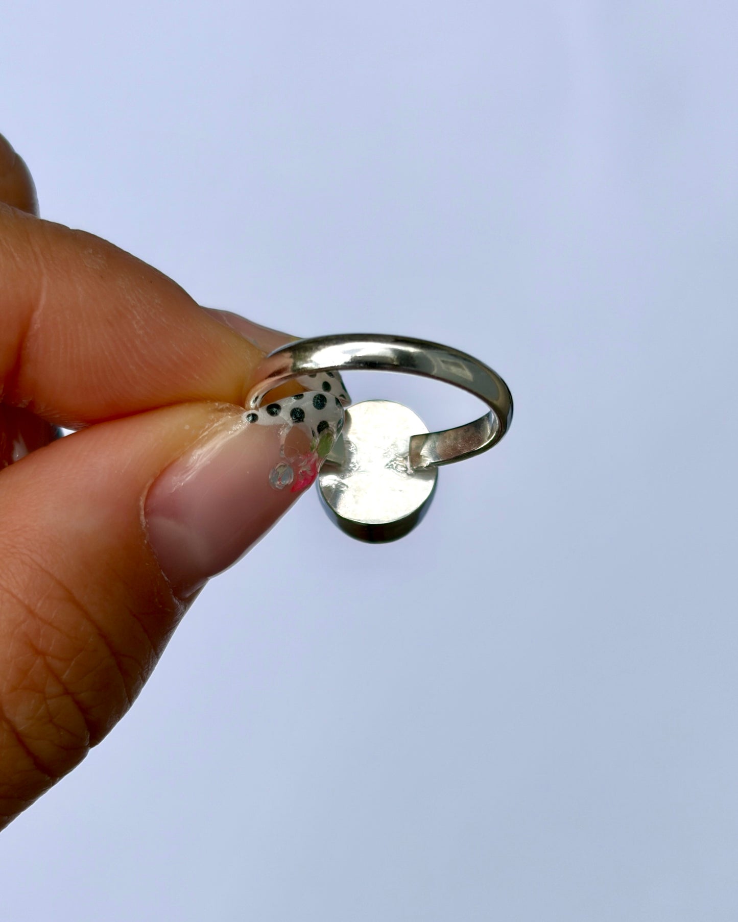Small Bezel Ring - Lavender Chalcedony