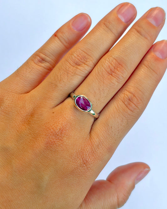 Small Bezel Ring - Pink Tourmaline