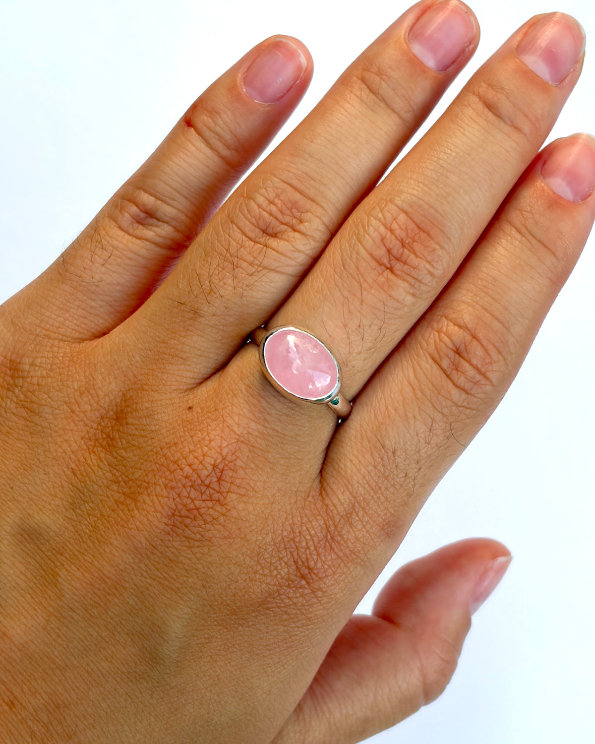 Small Bezel Ring - Pink Morganite