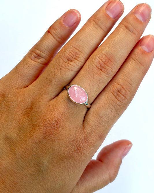 Small Bezel Ring - Pink Morganite
