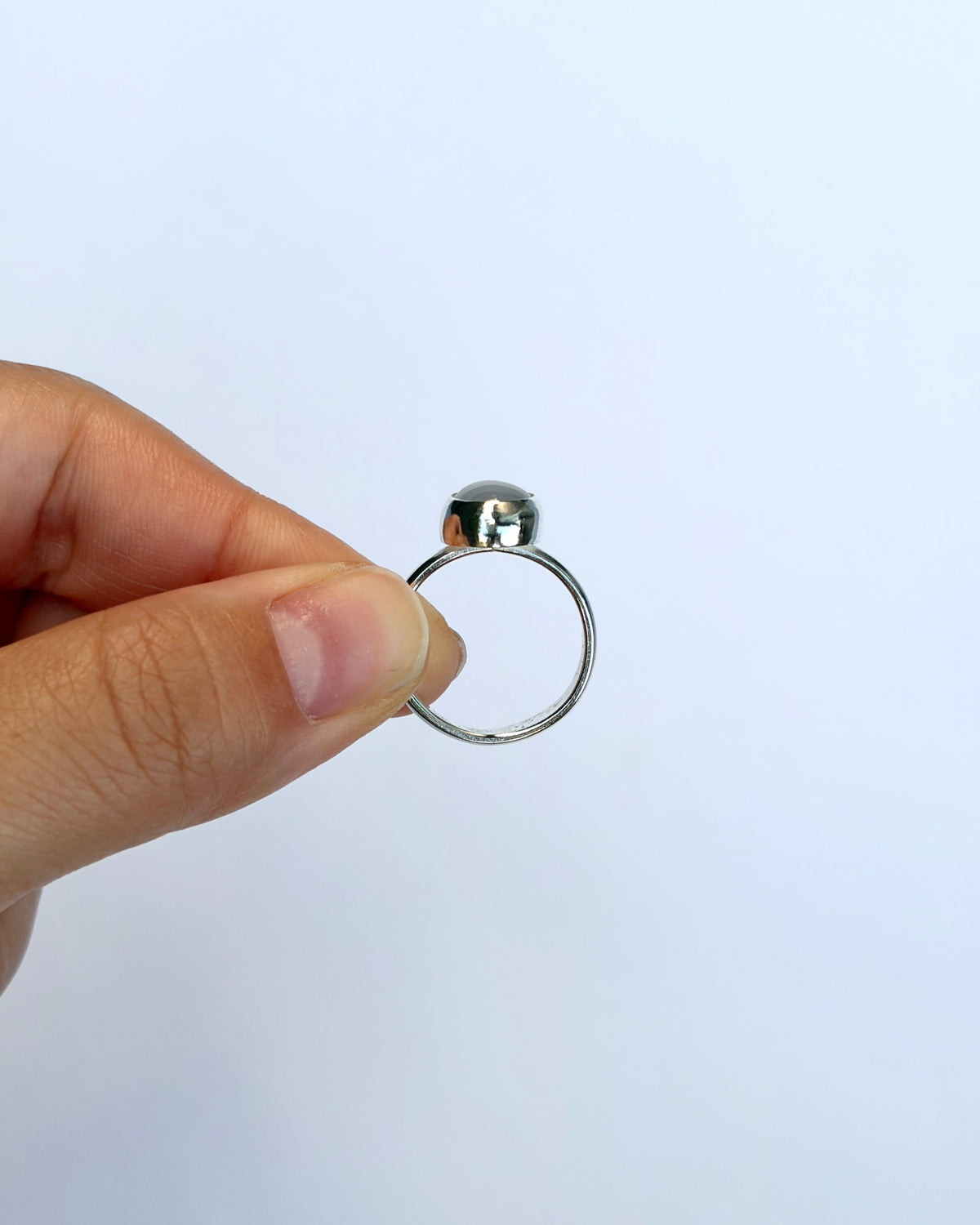 Small Bezel Ring - Lavender Chalcedony