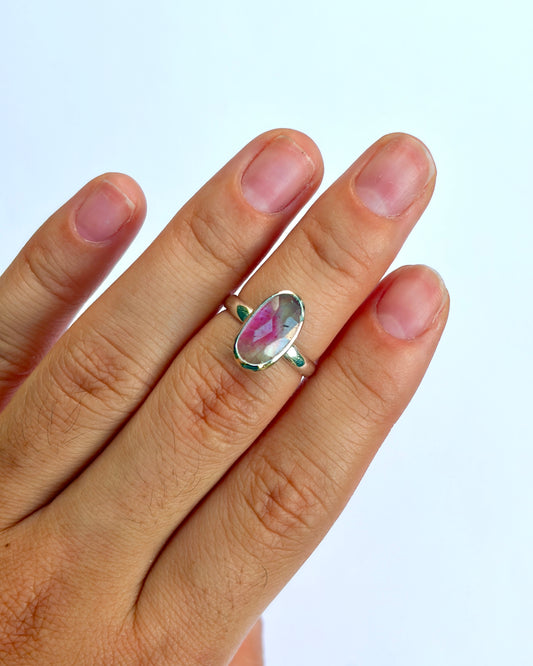 Small Bezel Ring - Pink Sapphire
