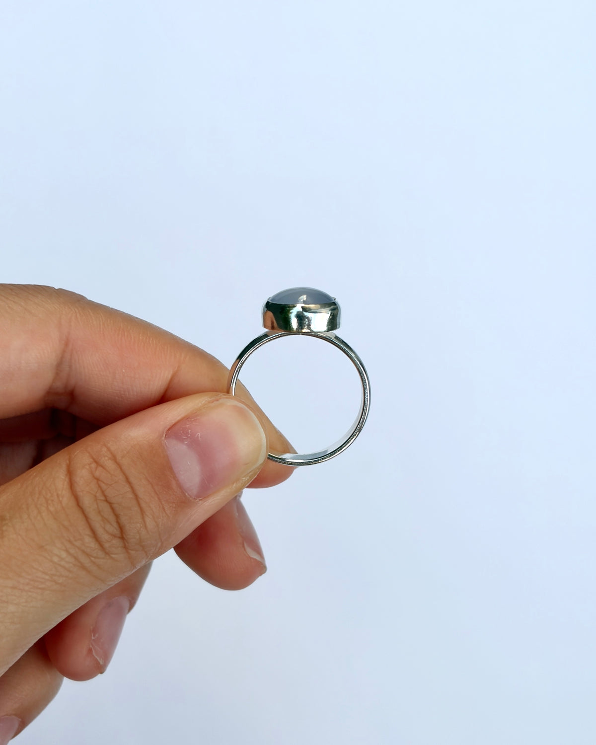 Small Bezel Ring - Lavender Chalcedony