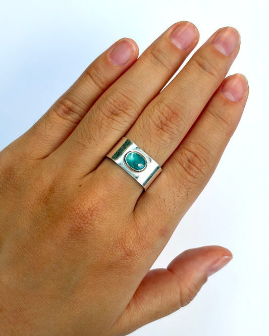 Lantern Ring - Paraiba Kyanite