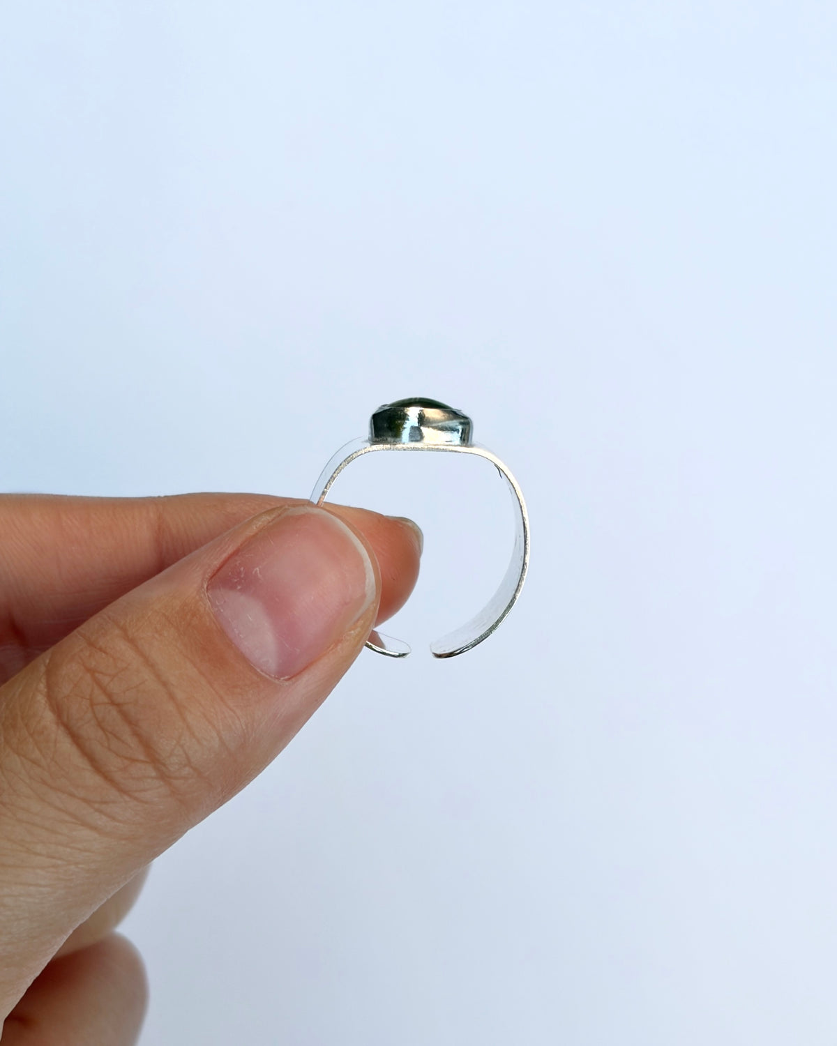 Lantern Ring - Green Apatite