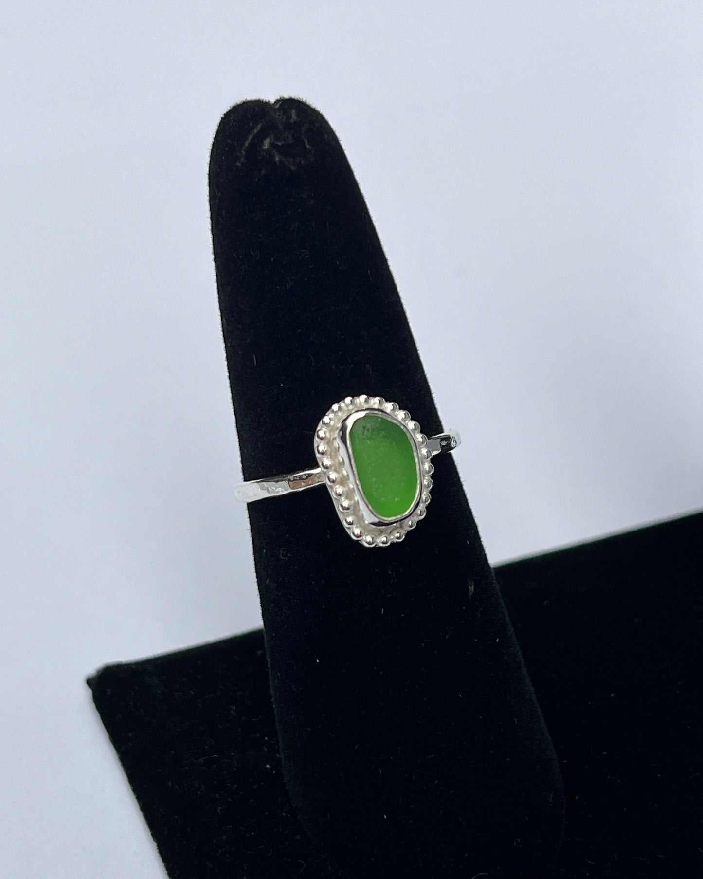 Beaded Sea Glass Ring