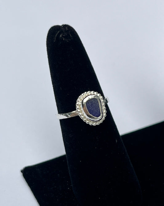 Beaded Sea Glass Ring