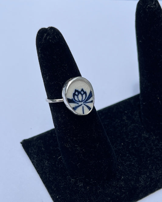 Pottery Bezel Ring