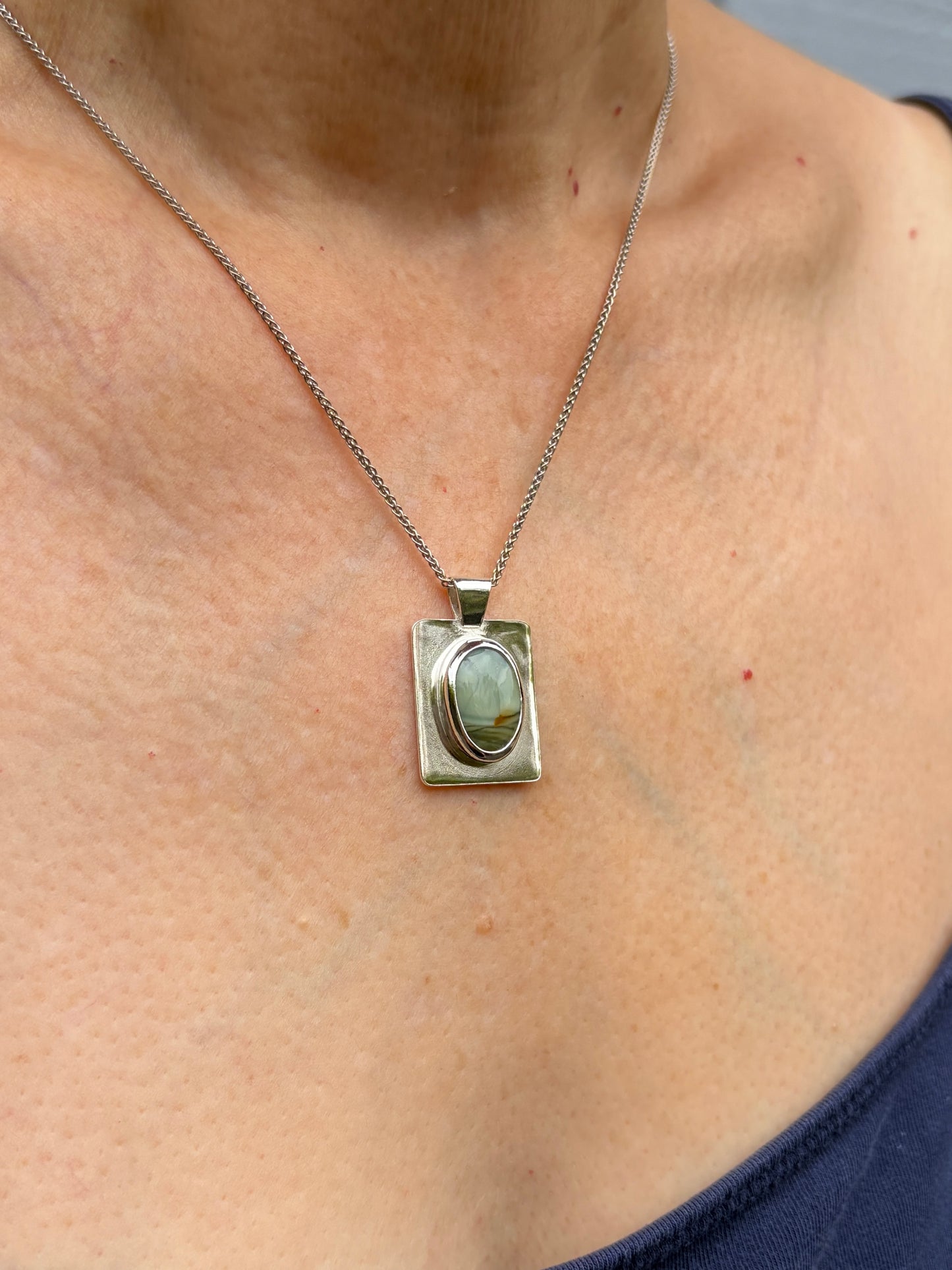 Plate Pendant - Orbicular Ocean Jasper