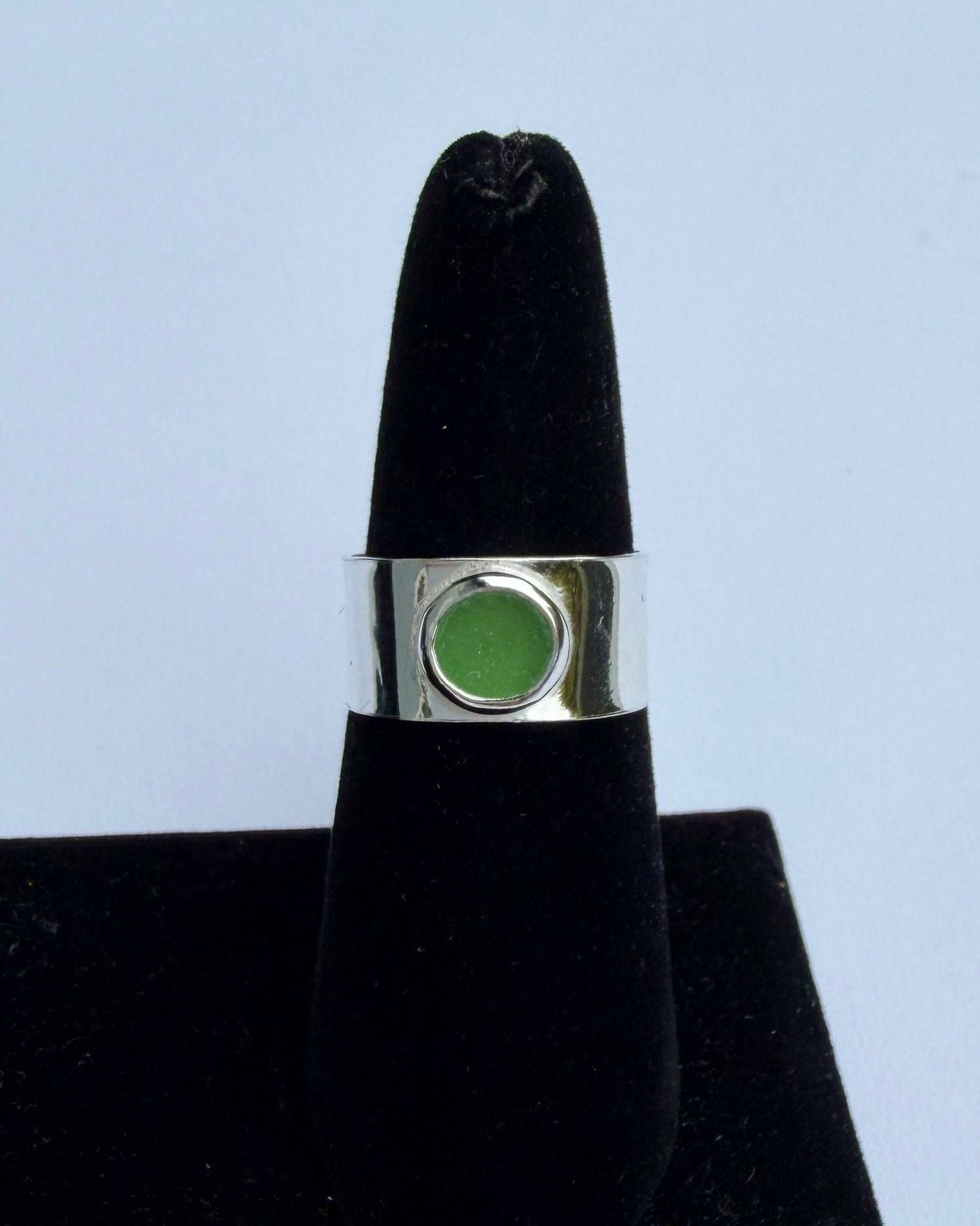 Lantern Ring - Green Sea Glass