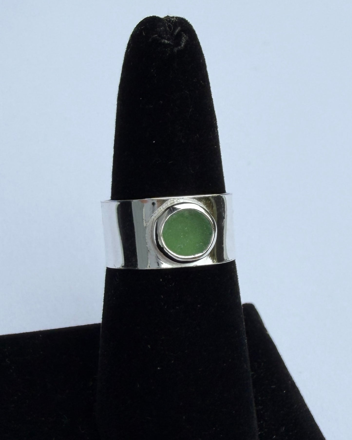 Lantern Ring - Green Sea Glass