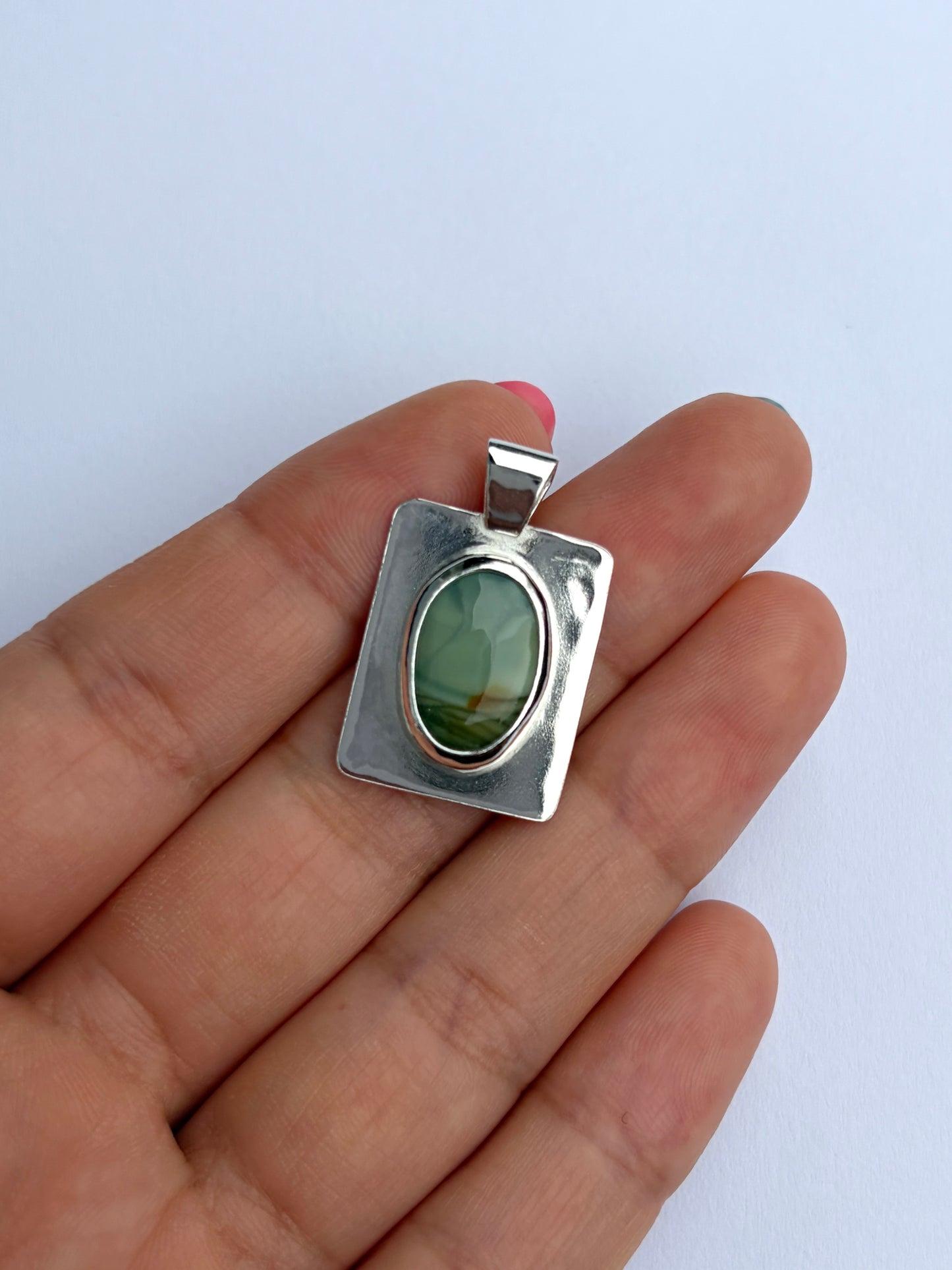 Plate Pendant - Orbicular Ocean Jasper