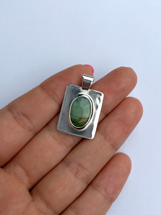 Plate Pendant - Orbicular Ocean Jasper