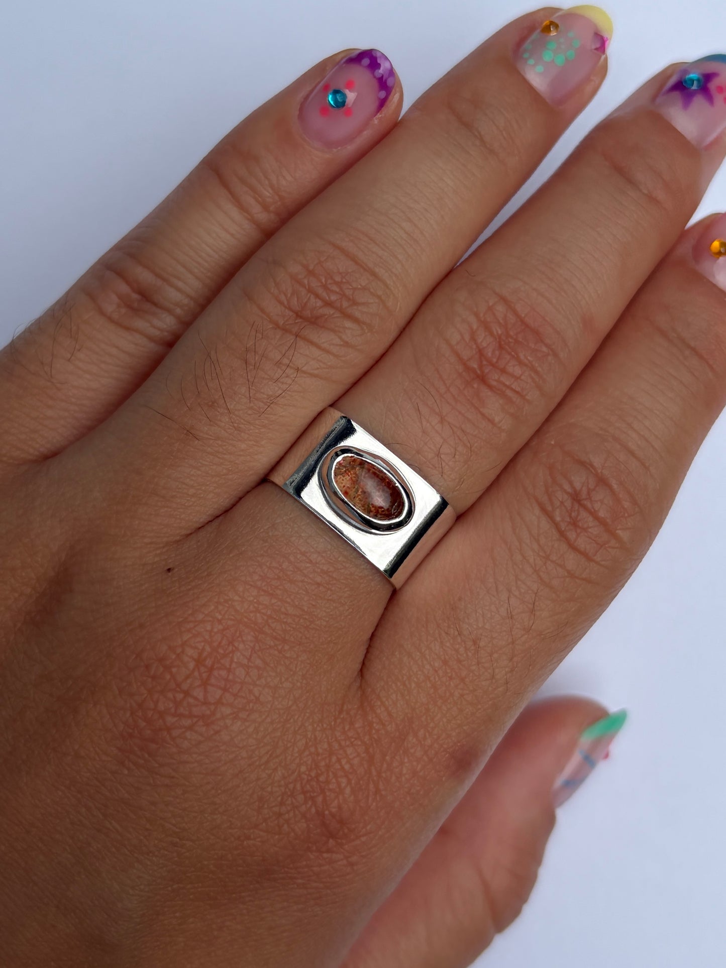 Lantern Ring - Orbicular Ocean Jasper