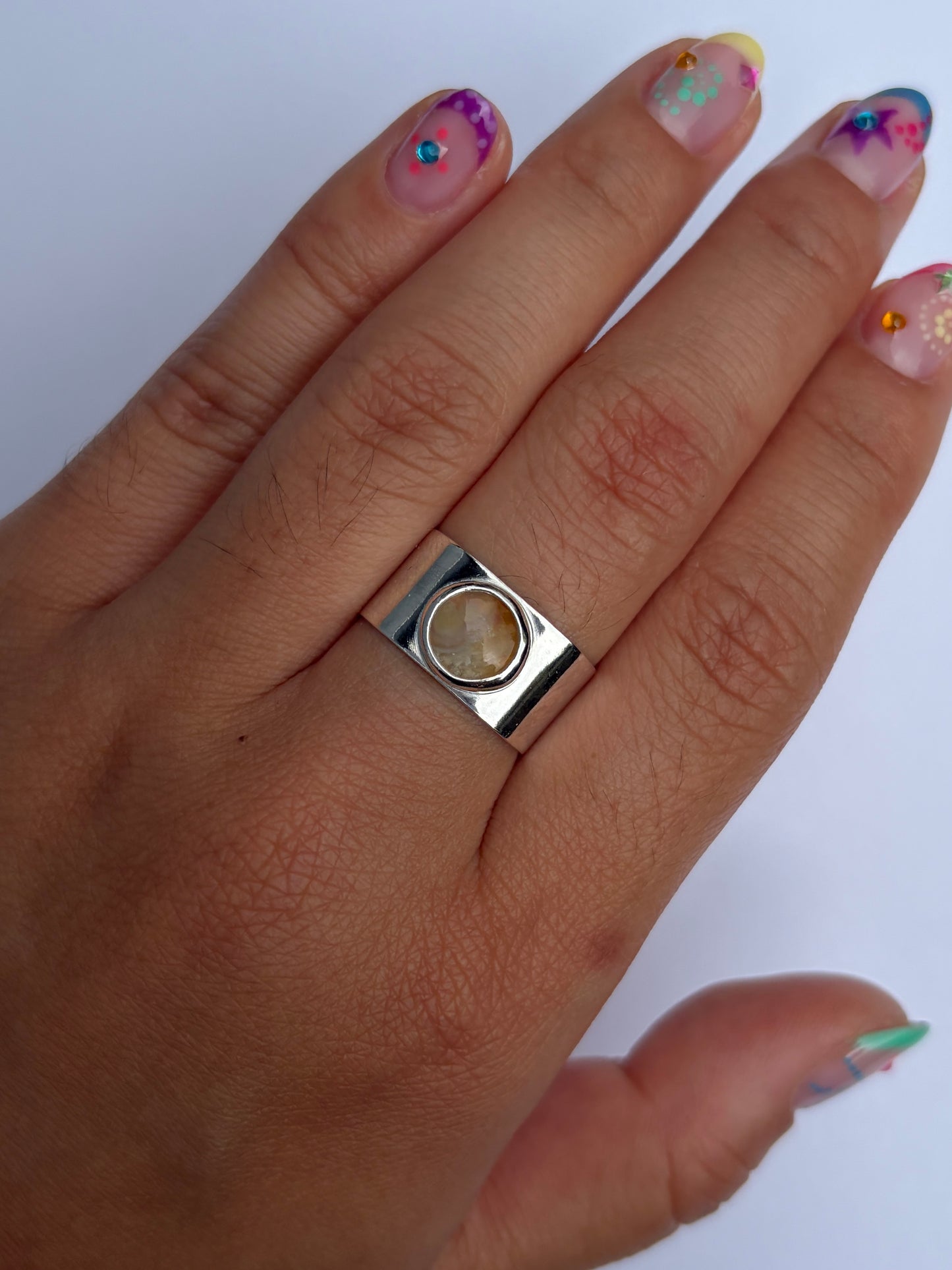 Lantern Ring - Orbicular Ocean Jasper